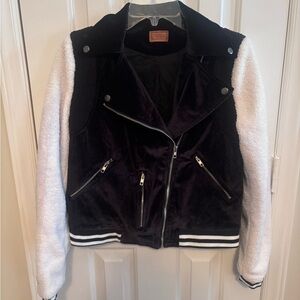 POL Black and White Varsity Jacket